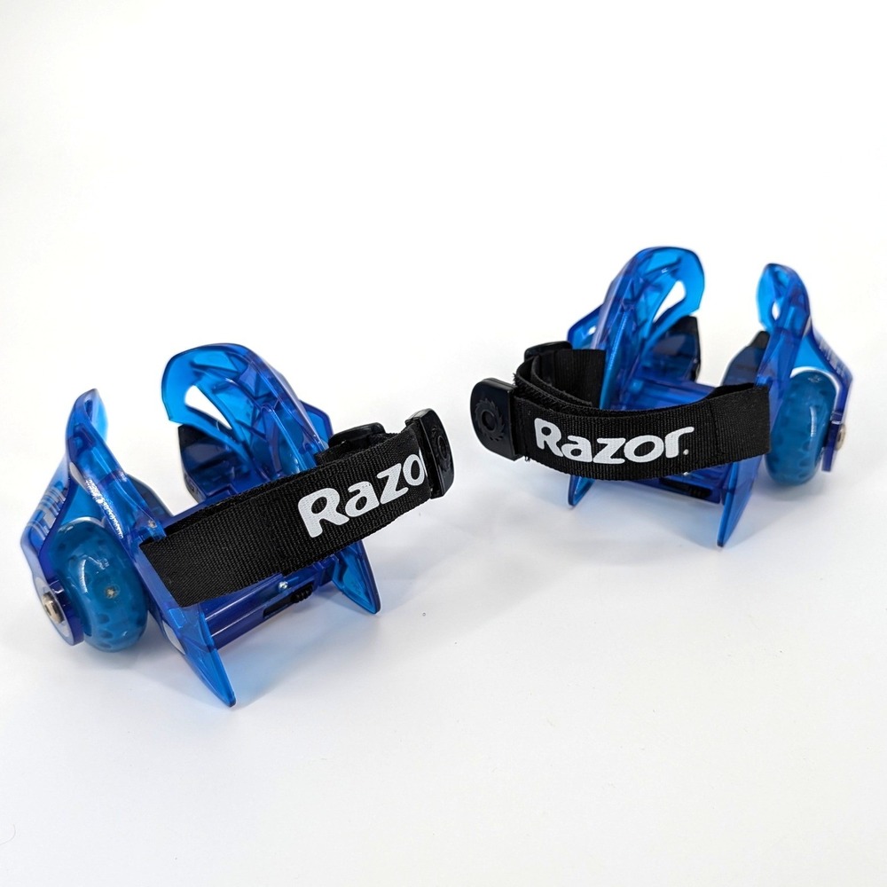 Razor Jetts DLX Heel Wheels Blue Adjustable Sparking Skates Fits Most Shoes